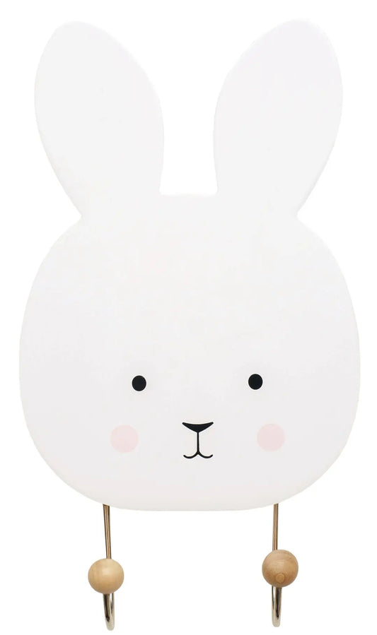 JABADABADO Wandhaken Hase 26x15cm S1010 weiss