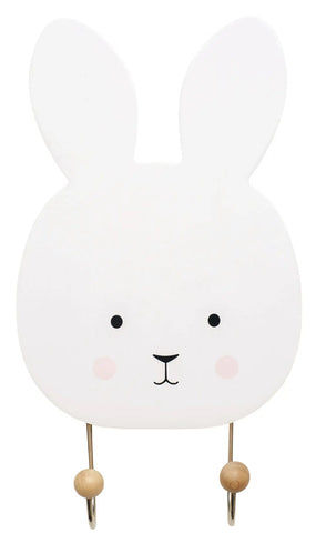 JABADABADO Wandhaken Hase 26x15cm S1010 weiss