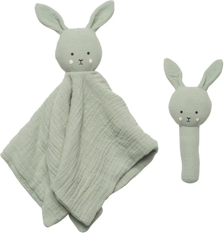 JABADABADO Geschenkset Rassel Hase S1026 grün 2-teilig