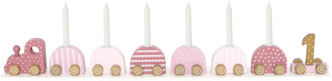 JABADABADO Zug mit Kerzen T266 pink, Zahlen 0-9
