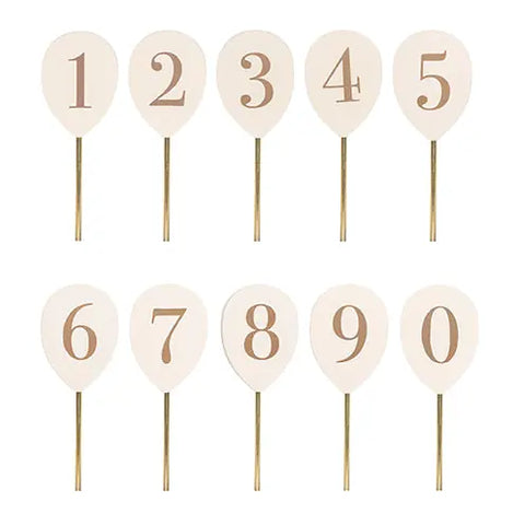 JABADABADO Zahlenballons 4.3x1x11.3cm T303 0-9, Holz