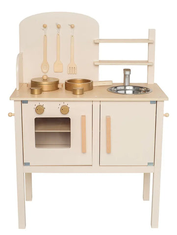 JABADABADO Küche m.Topf und Pfanne W7251 beige 56x32x78cm