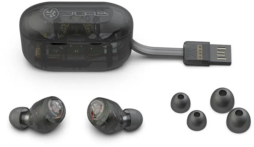 JLAB Go Air Pop Earbuds IEUEBGAIRPOPRCLR124 True Wireless, Clear