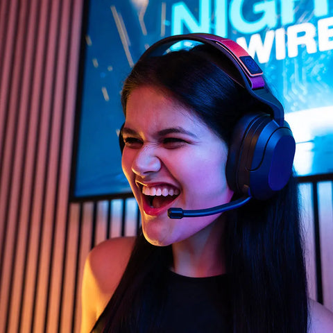 JLAB Nightfall Gaming Headset IEUGHBNHTFALLRBLK4 Wireless, Black