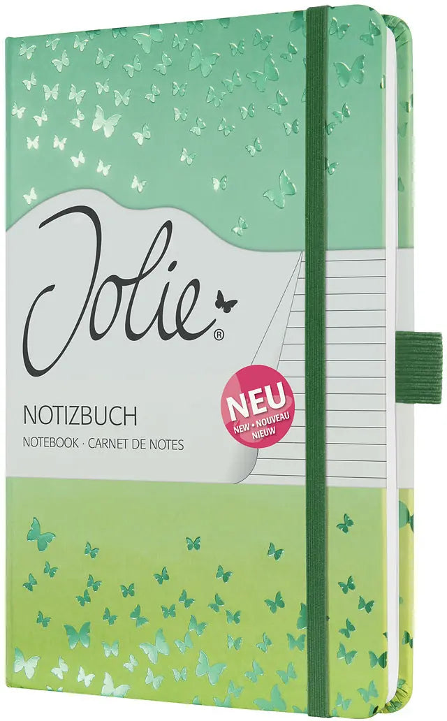 JOLIE Notizbuch Butterfly Confetti JN347 liniert, 174 S., bunt, A5