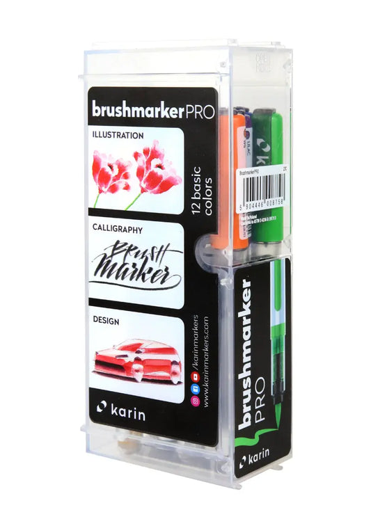 KARIN Brush Marker PRO 27C Basic colours 12 Stück