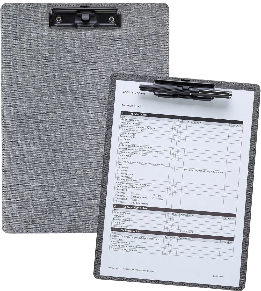 KOLMA Klemmbrett RPET A4 06.007.03 hoch grau 32x23cm