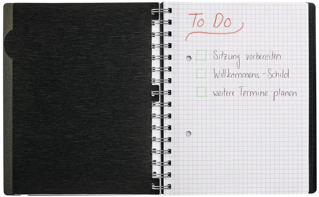 KOLMA Notizbuch LineaVerde A5 06.521.06 kariert, 70g/m2 schwarz