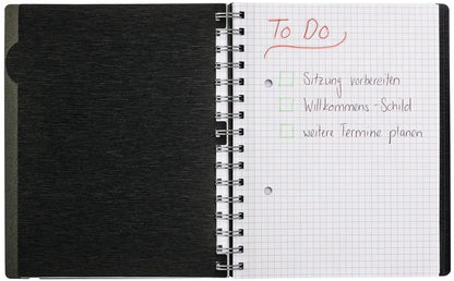 KOLMA Notizbuch LineaVerde A5 06.521.06 kariert, 70g/m2 schwarz