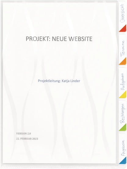 KOLMA Sichtmappen-Register A4 08.145.00 5-teilig