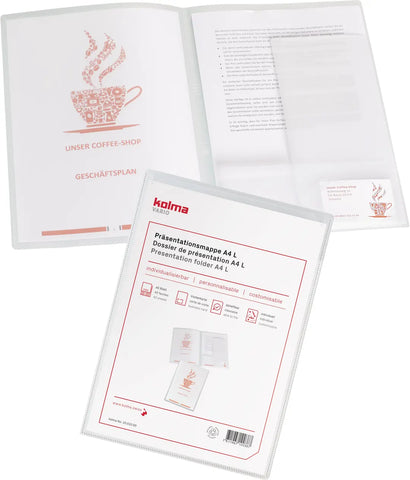 KOLMA Präsentationsmappe Vario A4 10.010.00 transparent, Fronttasche