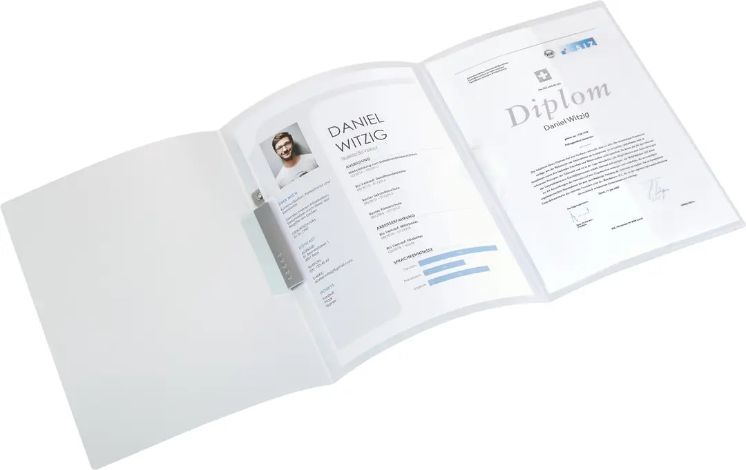 KOLMA Bewerbungsmappe Tender A4 10.015.00 transparent 3-teilig