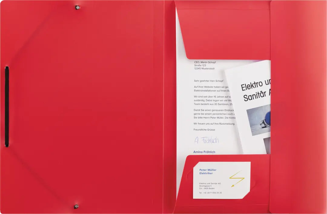 KOLMA Gummizugmappe Penda A4 11.067.04 opak rot