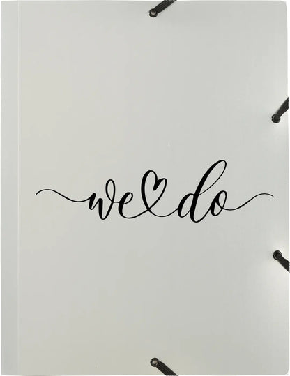 KOLMA Gummibandmappe Wedding A4 11.178.07 opak silber,we do