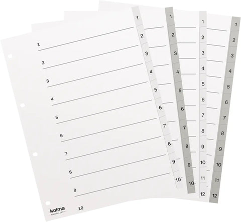 KOLMA Register KolmaFlex A4 18.112.03 grau 1-12
