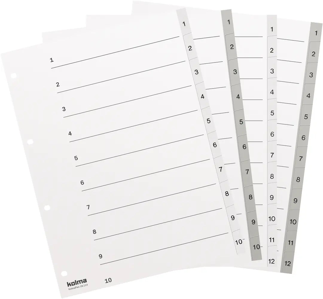 KOLMA Register KolmaFlex A4 18.112.16 weiss 1-12