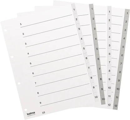KOLMA Register KolmaFlex A4 18.112.16 weiss 1-12