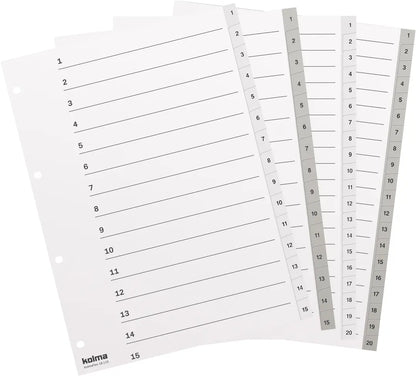 KOLMA Register KolmaFlex A4 18.115.03 grau 1-15