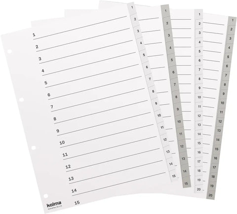 KOLMA Register KolmaFlex A4 18.115.03 grau 1-15