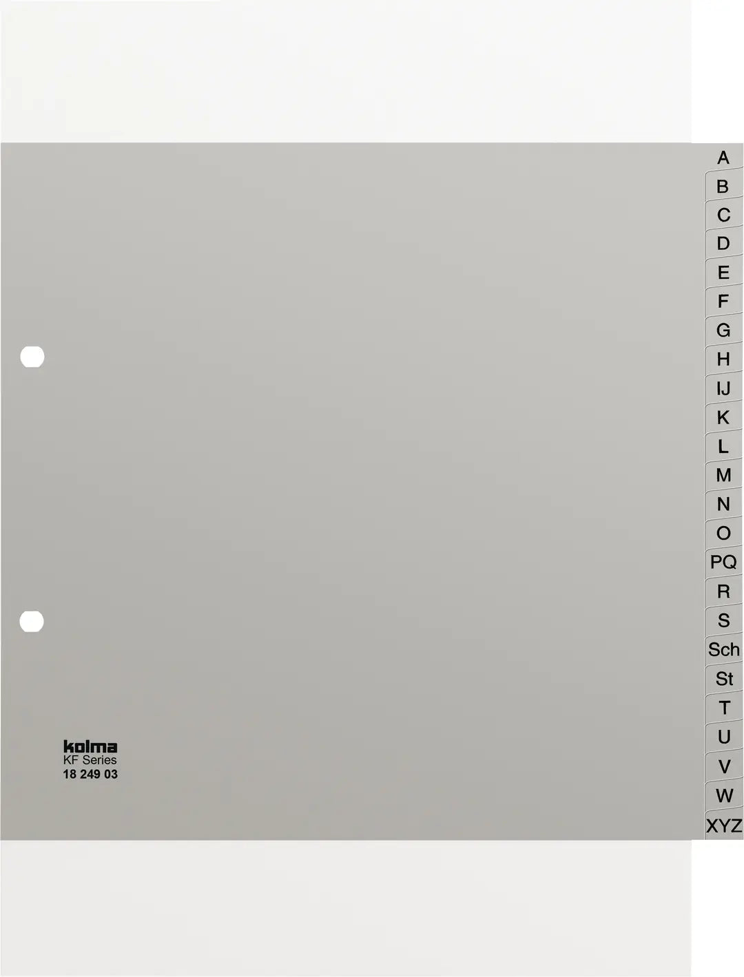 KOLMA Register PP KolmaFl. A4 1/2 H. 18.249.03 grau A-Z 24-teilig
