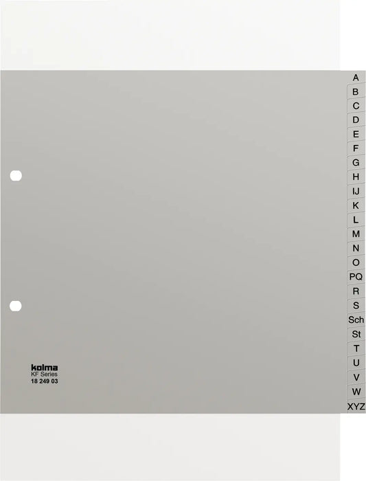 KOLMA Register PP KolmaFl. A4 1/2 H. 18.249.03 grau A-Z 24-teilig
