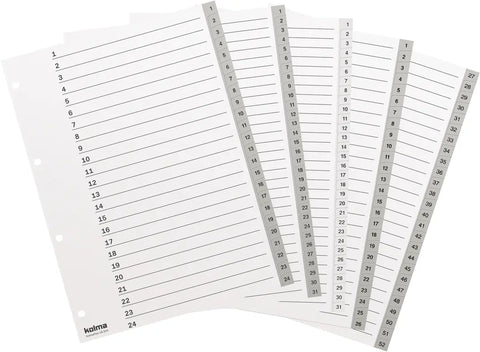 KOLMA Register KolmaFlex A4 18.324.03 grau 1-24