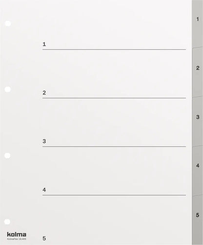 KOLMA Register KolmaFlex A4+ 18.405.03 grau 1-5