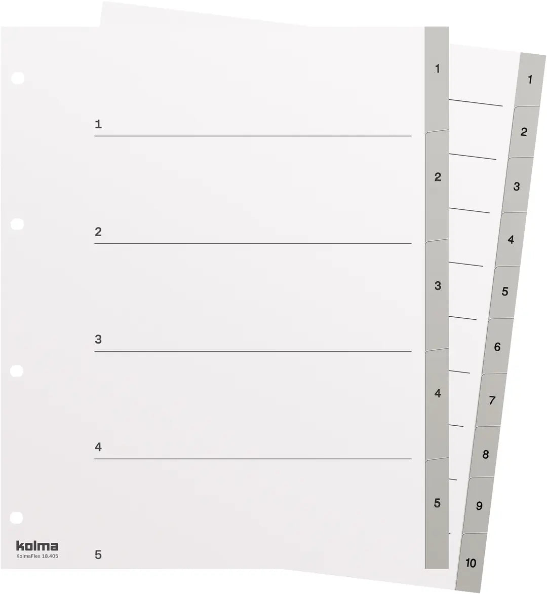 KOLMA Register KolmaFlex A4+ 18.410.03 grau 1-10