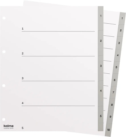 KOLMA Register KolmaFlex A4+ 18.410.03 grau 1-10