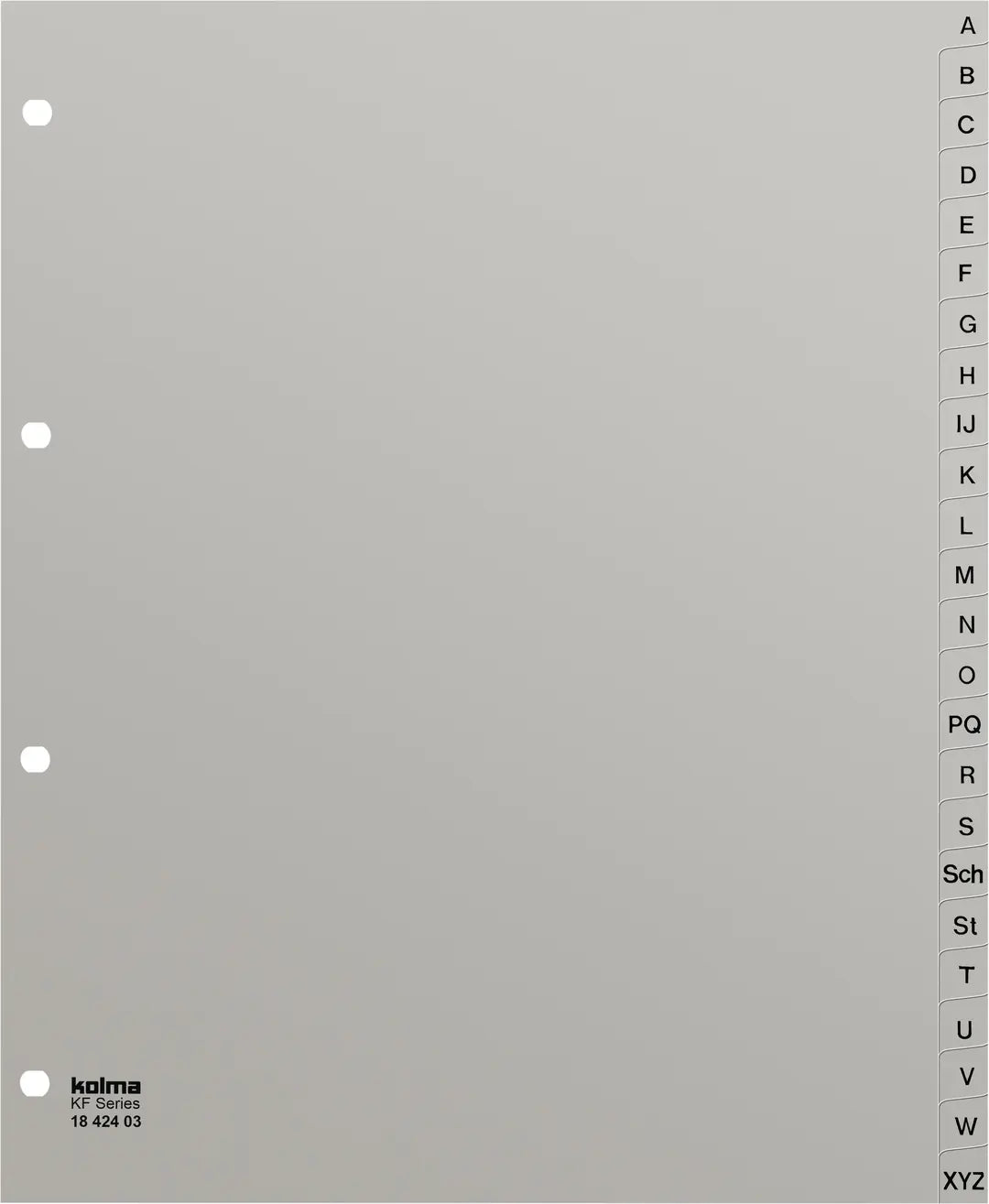 KOLMA Register KolmaFlex A4+ 18.424.03 grau A-Z 24-teilig