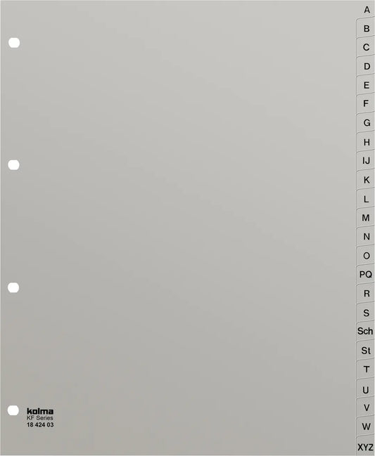KOLMA Register KolmaFlex A4+ 18.424.03 grau A-Z 24-teilig