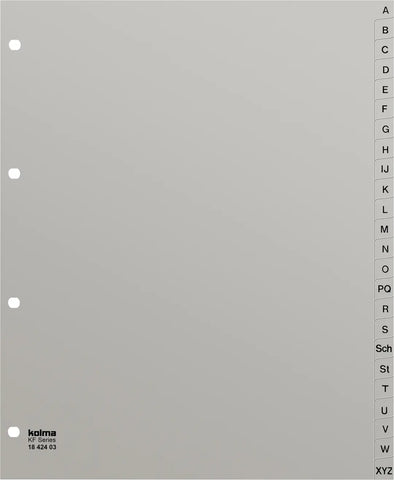 KOLMA Register KolmaFlex A4+ 18.424.03 grau A-Z 24-teilig