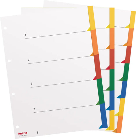 KOLMA Register LongLife A4 19.064.20 mehrfarbig 6-teilig