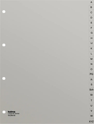 KOLMA Register LongLife A4 19.244.03 grau A-Z 24-teilig