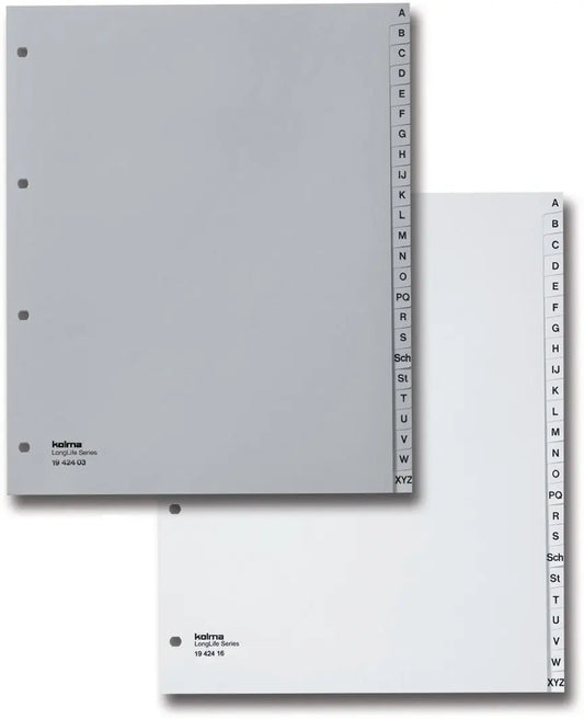KOLMA Register LongLife A4+ 19.424.03 grau A-Z 24-teilig