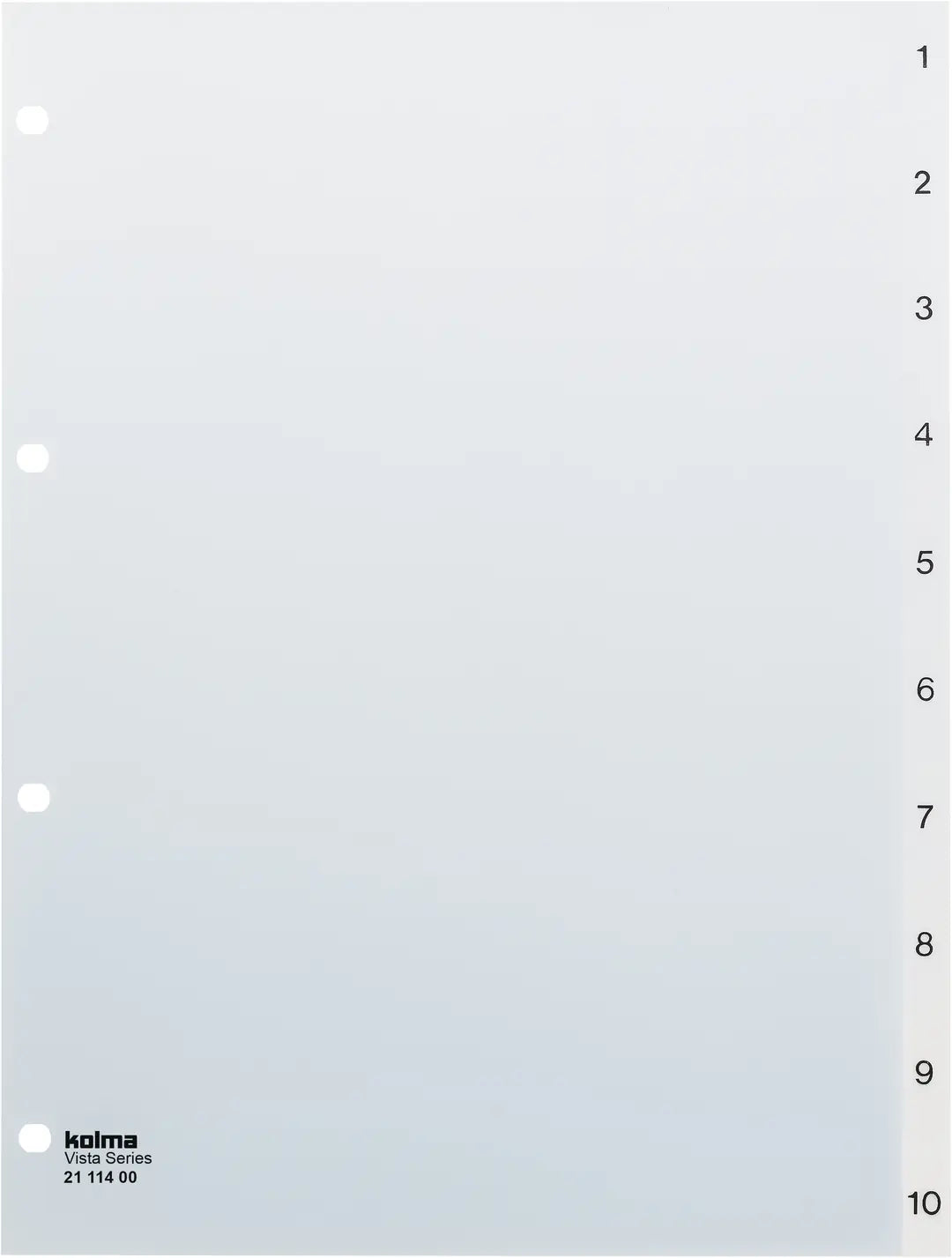 KOLMA Register Vista A4 21.114.00 transparent 1-10