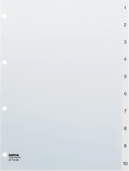 KOLMA Register Vista A4 21.114.00 transparent 1-10