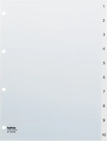 KOLMA Register Vista A4 21.114.00 transparent 1-10