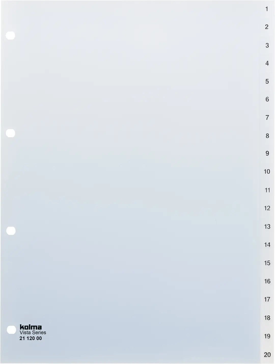 KOLMA Register Vista A4 21.120.00 transparent 1-20