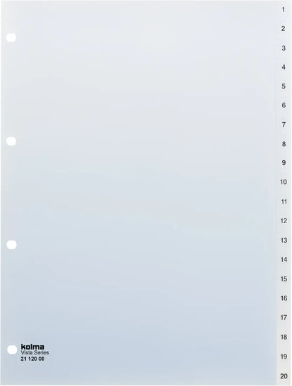 KOLMA Register Vista A4 21.120.00 transparent 1-20