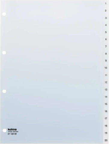 KOLMA Register Vista A4 21.120.00 transparent 1-20