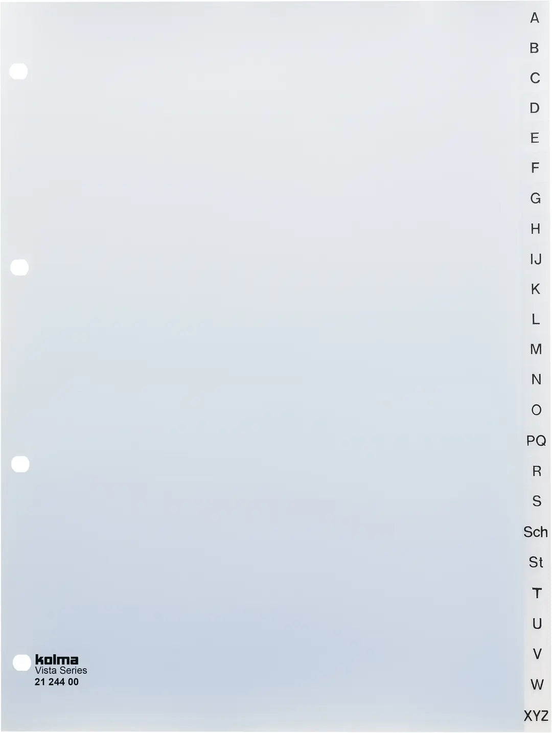 KOLMA Register Vista A4 21.244.00 transparent A-Z 24-teilig