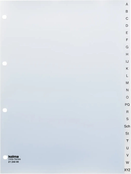 KOLMA Register Vista A4 21.244.00 transparent A-Z 24-teilig