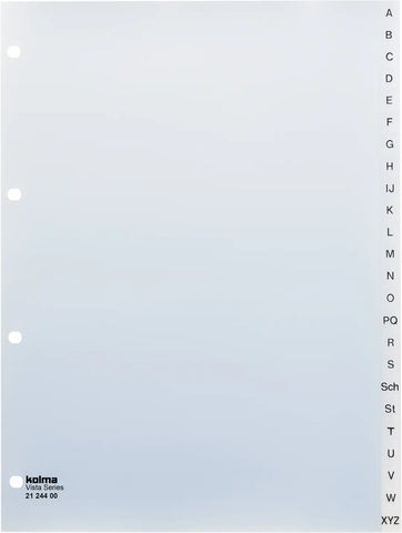 KOLMA Register Vista A4 21.244.00 transparent A-Z 24-teilig