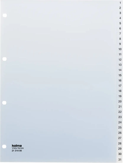 KOLMA Register Vista A4 21.314.00 transparent 1-31
