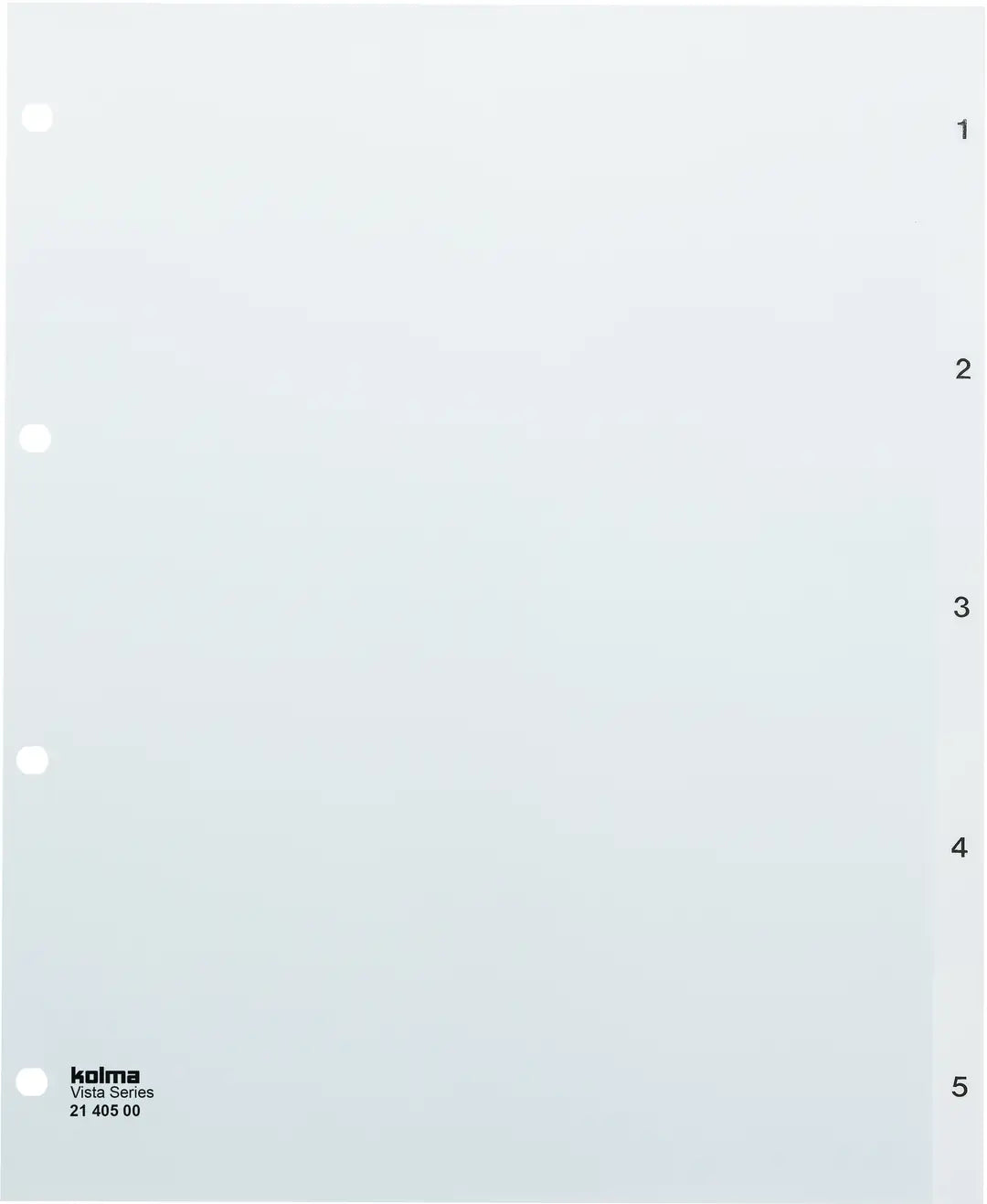 KOLMA Register Vista A4+ 21.405.00 transparent 1-5