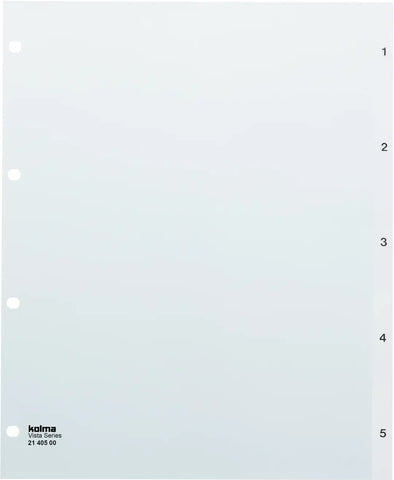 KOLMA Register Vista A4+ 21.405.00 transparent 1-5