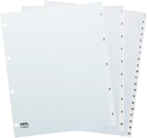 KOLMA Register Vista A4+ 21.410.00 transparent 1-10