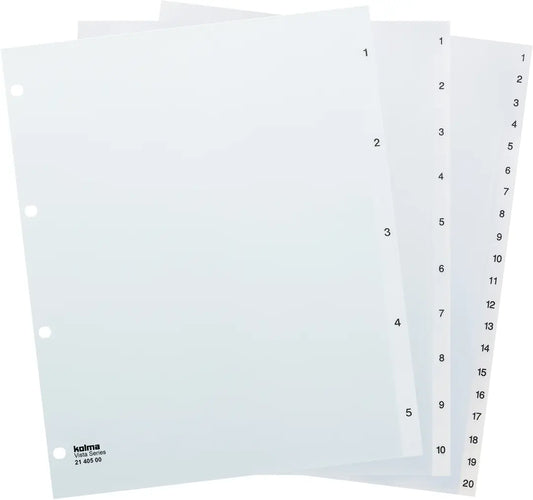 KOLMA Register Vista A4+ 21.419.00 transparent 1-20