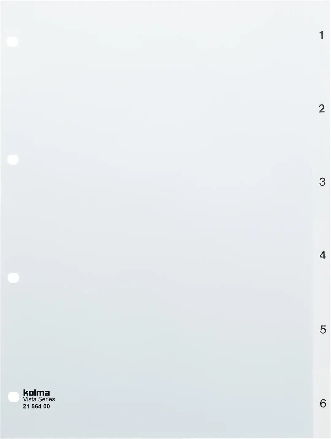 KOLMA Register Vista A4 21.564.00 transparent 1-6
